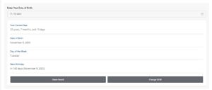 Results display screenshot